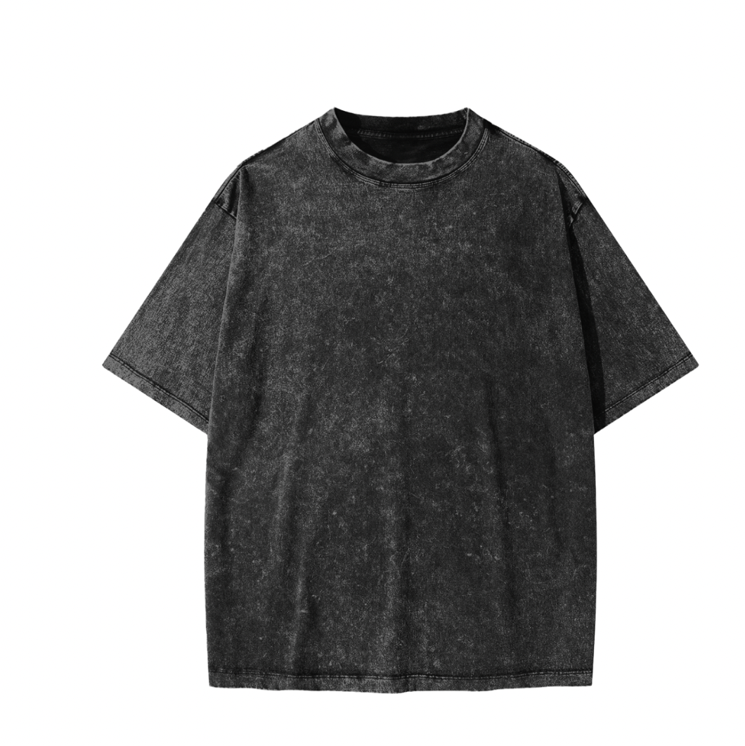 Syphon T-Shirt – front, clean acid-washed black